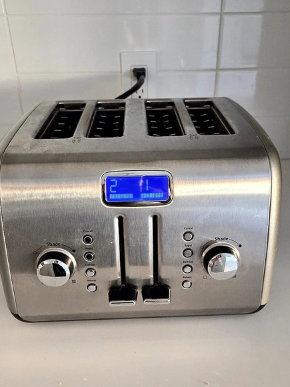 KitchenAid 4-Slice Digital Toaster in Silver